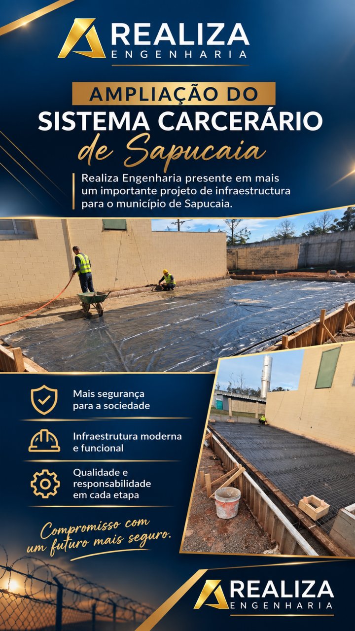 Post do Instagram: Ampliação do Sistema Carcerário de Sapucaia