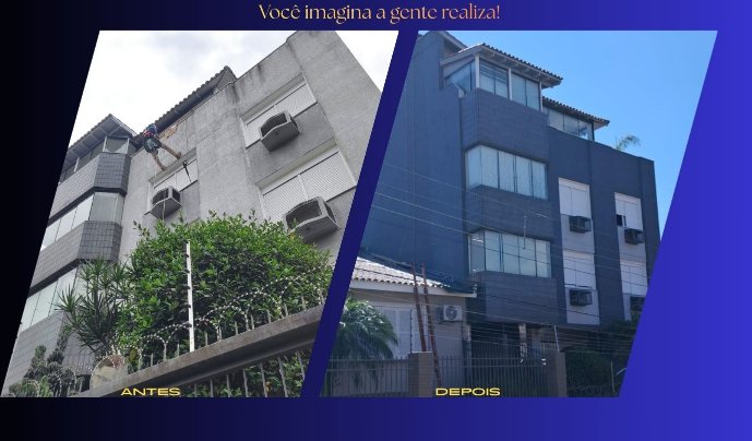 Projeto Recuperação de Fachada — Edifício Residencial — Recuperação e pintura de fachada