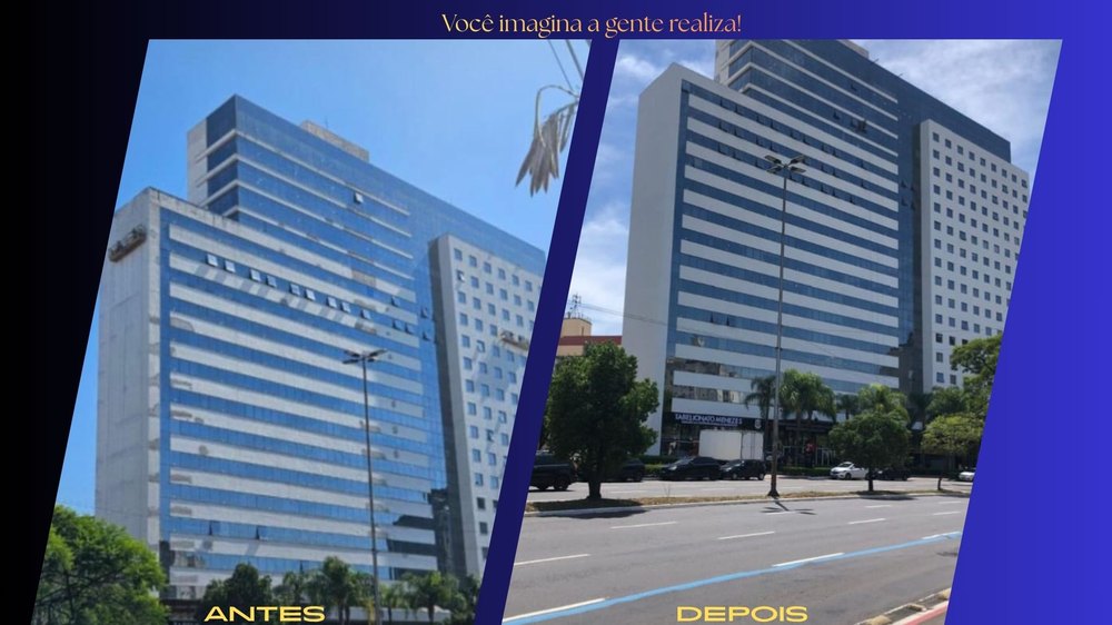 Projeto Restauração de Fachada — Hotel Intercity Cidade Baixa — Restauração de fachada e pintura predial
